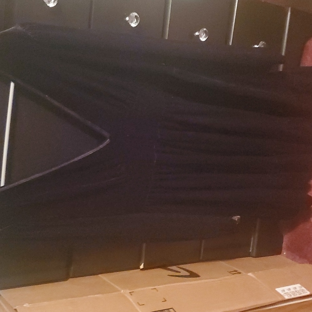 Halara black velvet dress